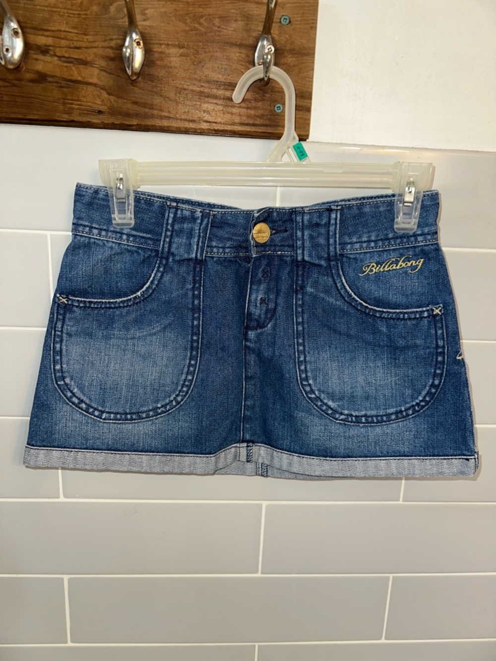 Billabong Y2K Blue Denim Low Rise Mini Skirt